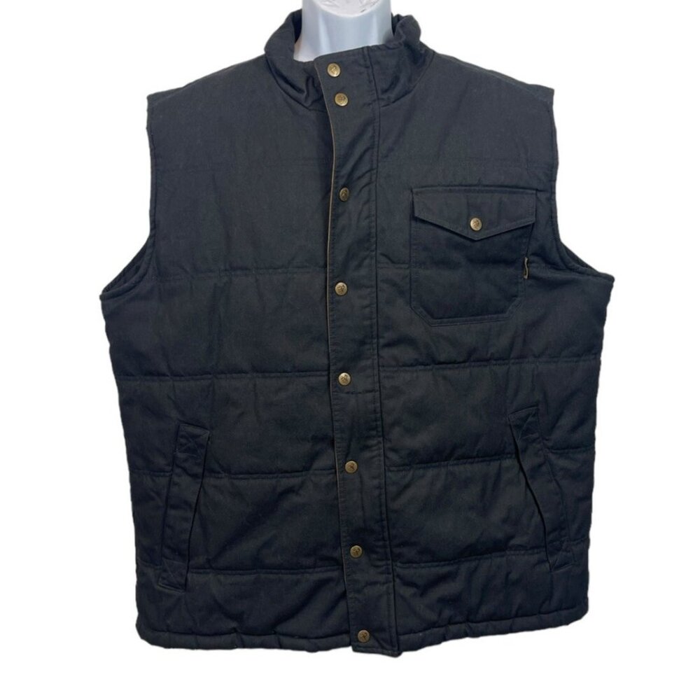Men’s Legendary Whitetail Hunting Black Semi Quilted Vest Jacket Size 2XT Tall